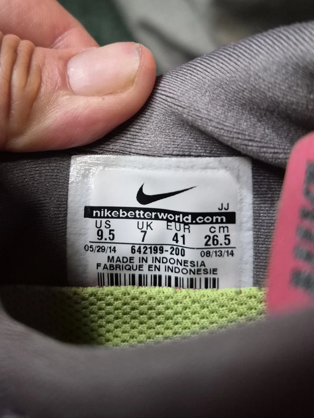 Nike Free 5.0 Running Shoes Women's Size 9.5 Gray Pink